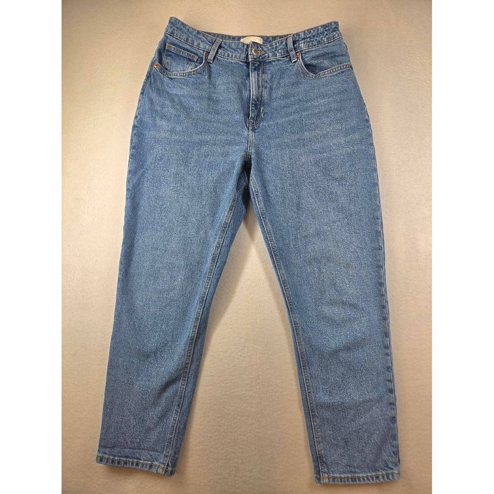 HM Womens High Waisted Mom Jeans Medium Wash Blue Size 14 0941666 8